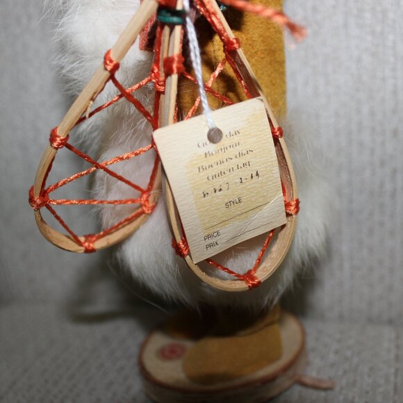 3/$77❤️Inuit Indien Art Eskimo doll real fur suede sleeping eyes St-Tite Quebec - Picture 10 of 13